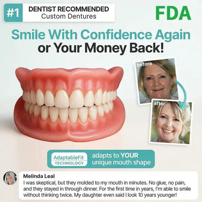 Ends Today: 58% OFF! ⏰58% OFF! EETTSY™ Medical Full Denture with Strong Suctiond Custom-Fit Full Functional Dentures🦷Obtain American Dental Association (ADA) Certification